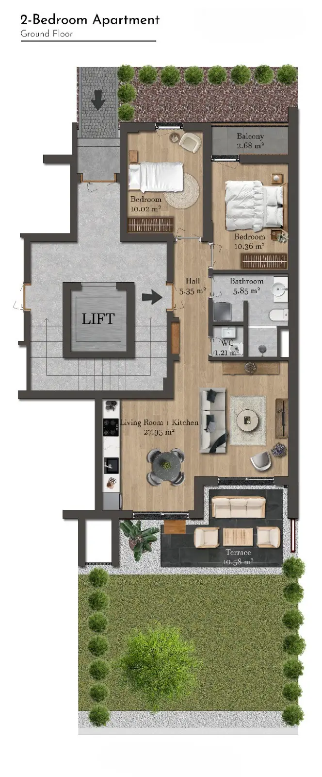 18-side-sorgun-two-bedroom-apartment-for-sale-ground-floor-plan Резиденцию в одном из самых зеленых районов Сиде
